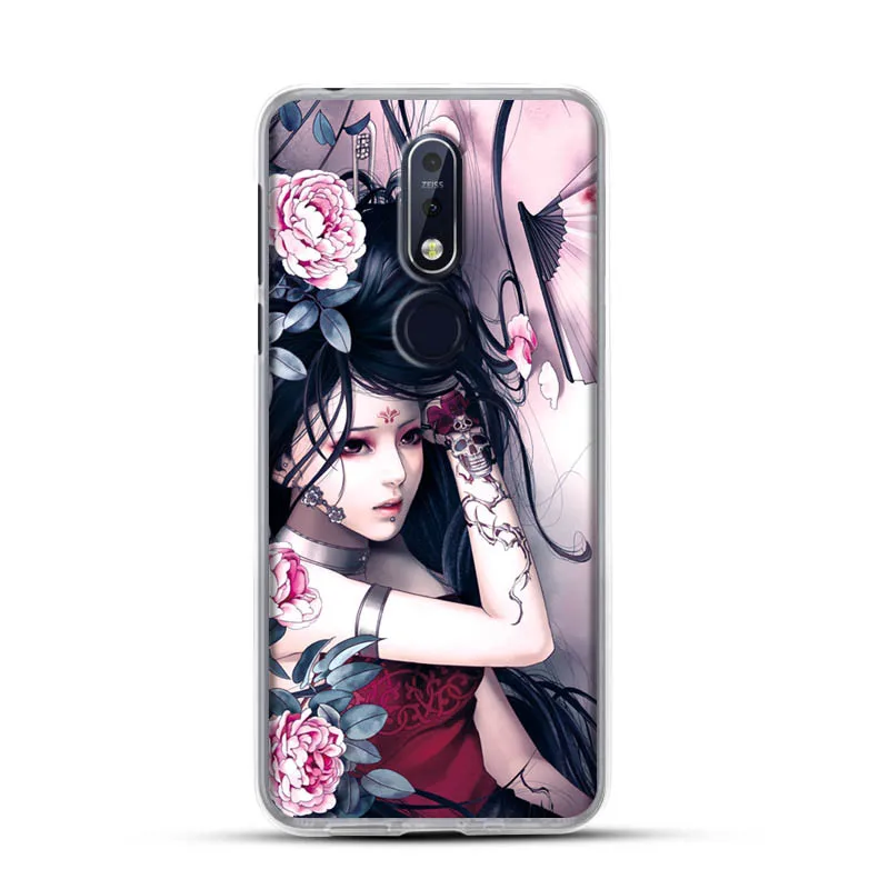 Роскошный чехол из ТПУ и силикона для Nokia 7 1 2018 ультра тонкий мягкий с мультяшным