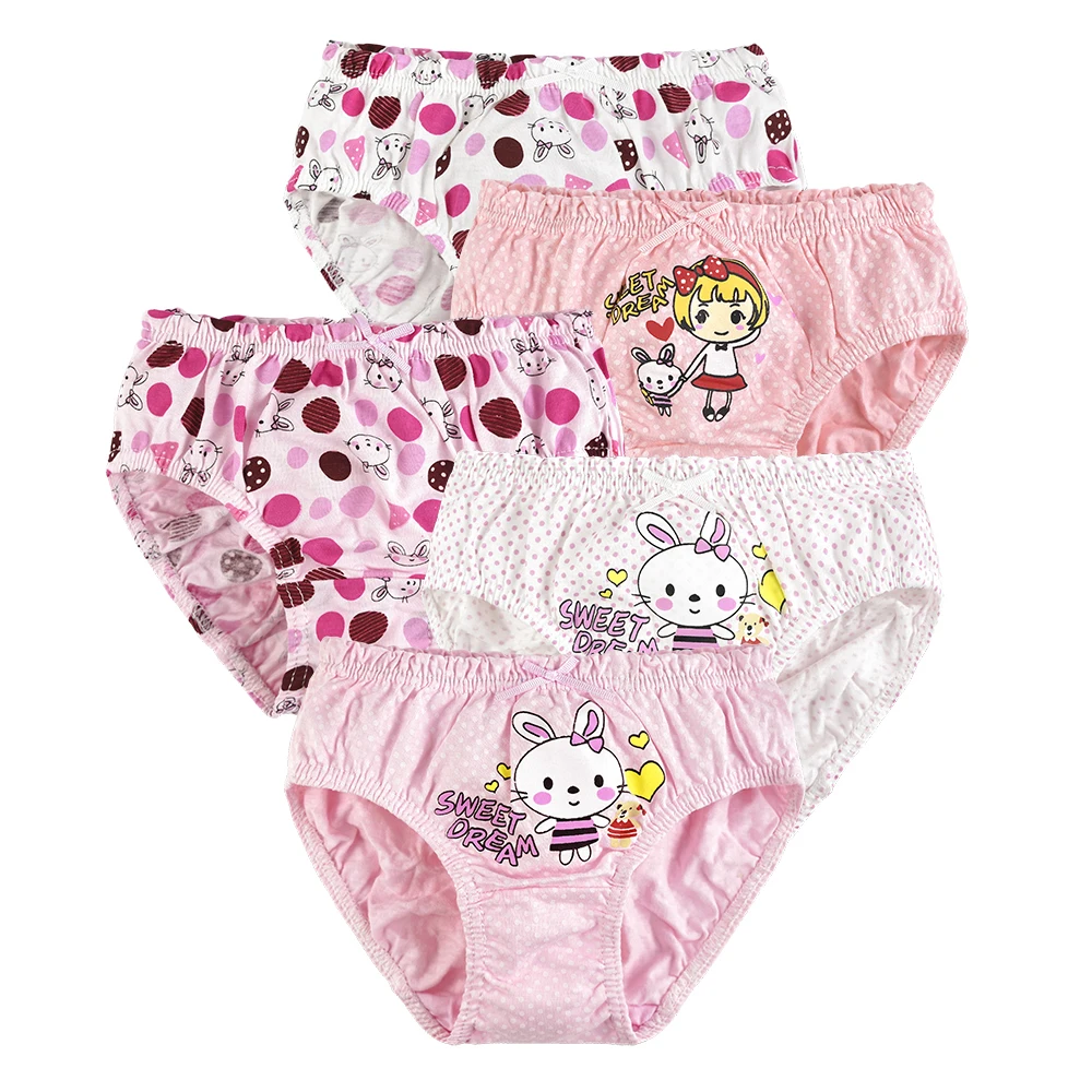 4 5 шт., хлопковые трусы для девочек детские трусы с рисунками детское нижнее белье милые трусы для девочек, одежда для малышей летние От 2 до 9 лет - Цвет: 4