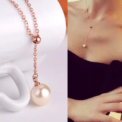 Элегантное регулируемое жемчужное ожерелье YUN RUO с подвеской женское Подарочное