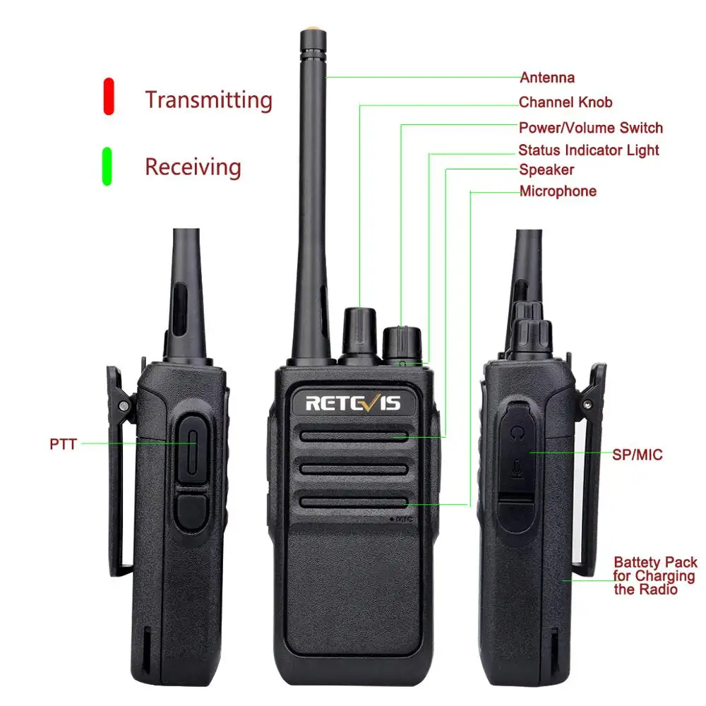 Пара Retevis RT617/RT17 Walkie Talkies PMR Radio PMR446/FRS VOX USB зарядка удобный 2 способ радиостанции Comunicador приемопередатчик