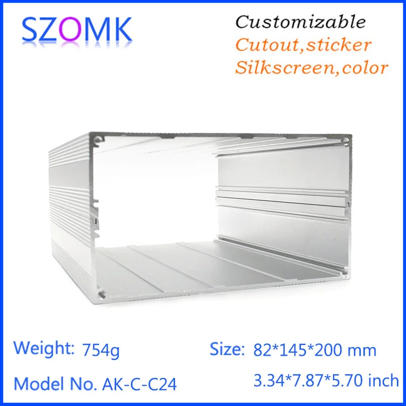 Электронный корпус алюминиевый проекционный ящик (1 шт.) 82*145*200 мм Выходная