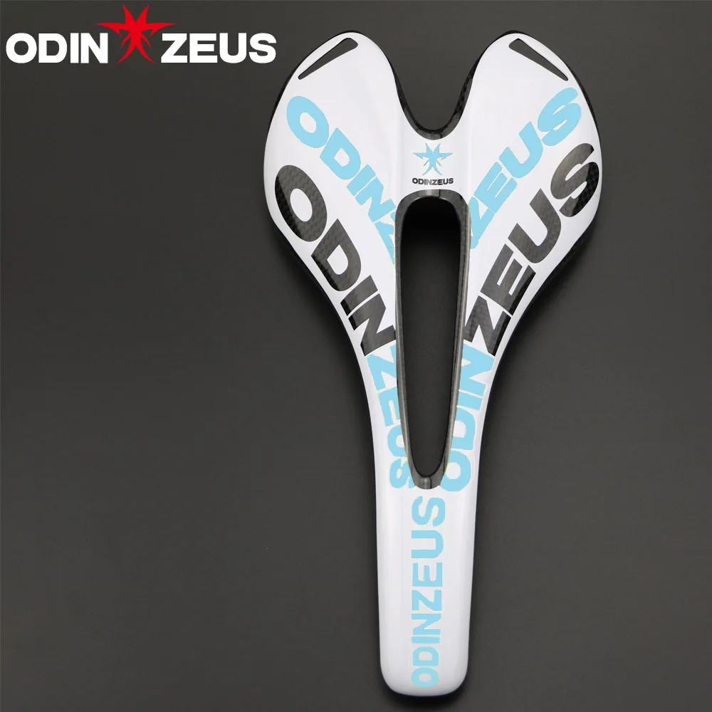 Glossy Cyan ODINZEUS Горячая верхний уровень полный углеродного волокна горный велосипед авиационные материалы плюс Седло дорожный велосипед или седло для горного велосипеда - Цвет: Glossy Cyan