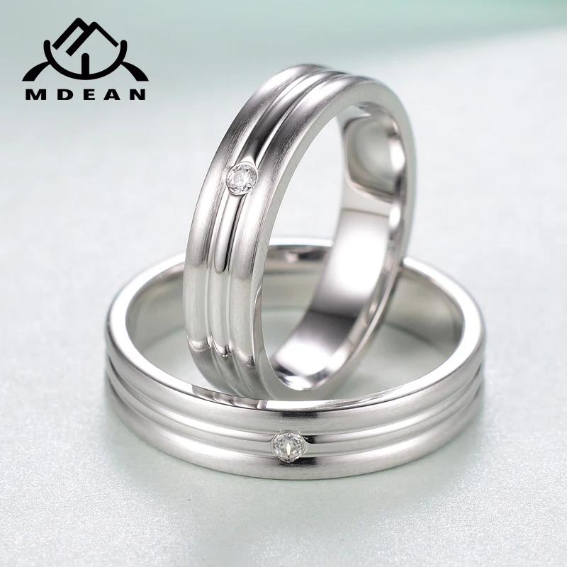 Кольцо MDEAN His/HES Infinity для пар женское кольцо с фианитом мужская белая Золотая