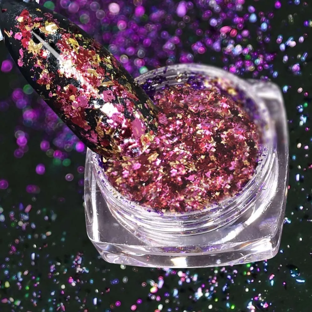 11 BeautyBigBang 1 коробка для ногтей, блестящая пудра для ногтей, алюминиевые блестки, 0,2 г, яркие блестки, сделай сам, для украшения ногтей, пудра - Цвет: 11