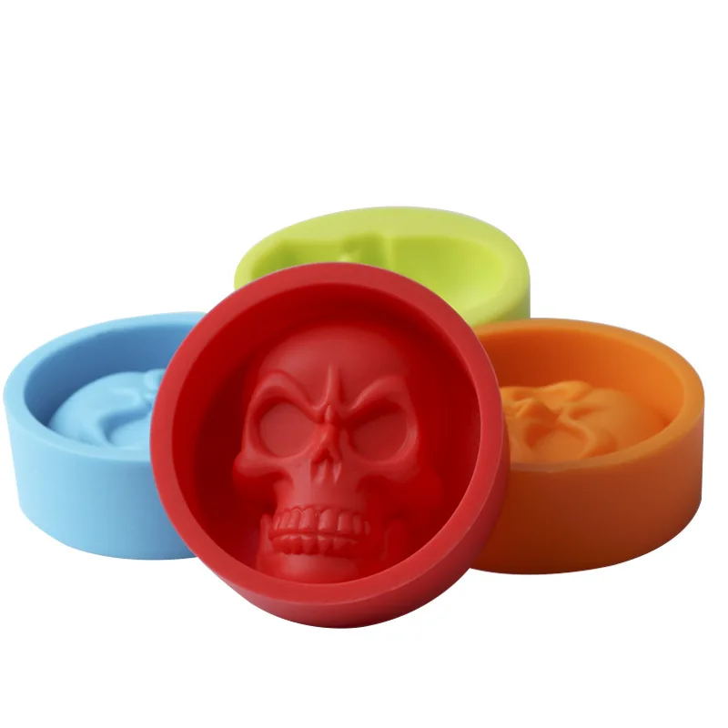 Skull Muffin Cup Food Grade Silicone Cake Pudding Chocolate Ice Mold E085 | Дом и сад