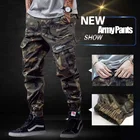 Брюки-карго мужские из хлопка, модные классические армейские штаны в стиле Хай-стрит, джоггеры, брендовые дизайнерские брюки в стиле милитари с большими карманами
