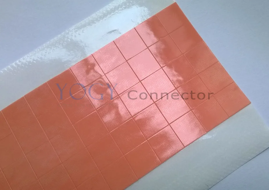 100 шт. 10*10 мм Теплопроводящий Стекловолоконный коврик двухсторонний липкий