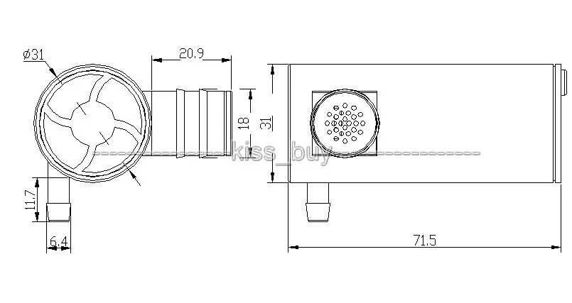 DC 12V 19w погружной водяной насос высокого подъема 9M 500L/H мыть ванная фонтан для