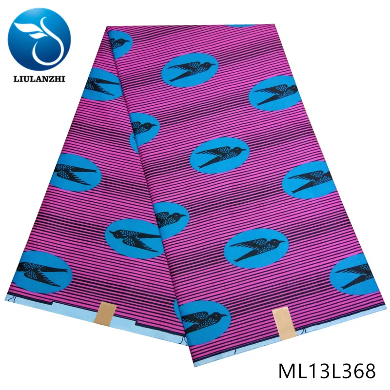 LIULANZHI African wax fabrics New arrival multicolor printing ankara wax fabric for dress 6yards polyester wax ML13L357-ML13L374