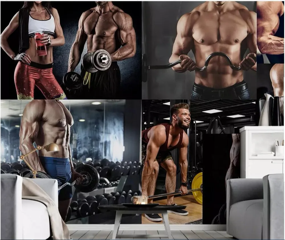 3D обои настенные на заказ с фото Gym личность красивый зал йоги кафе улучшение дома гостиная для стен 3D.
