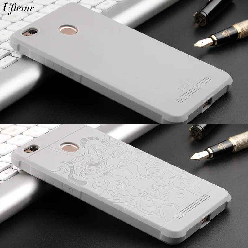 Чехол для Xiaomi Redmi 3S 4 Pro Prime Ударопрочный Мягкий Силиконовый 3D резной дракон Тонкий чехол на заднюю панель для Redmi note 2 3 4 4X