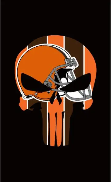 Cleveland Browns Flag 3x5 ft Gloves Style 2 Metal Grommets US Sport Team Banner Digital Printing 252312 | Дом и сад