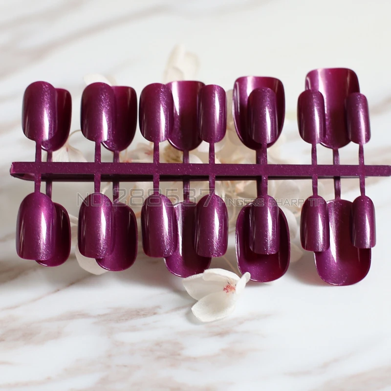 24 шт. распродажа новых продуктов длинные маленькие круглые темно фиолетовые