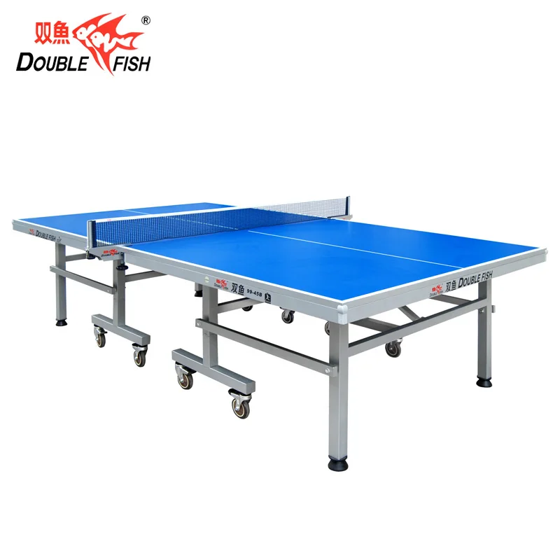 Двойная рыба 9945B ITTF утвержден официальный сложенный подвижный стол для настольного тенниса пинг понг для международного соревнования 25 мм толщина