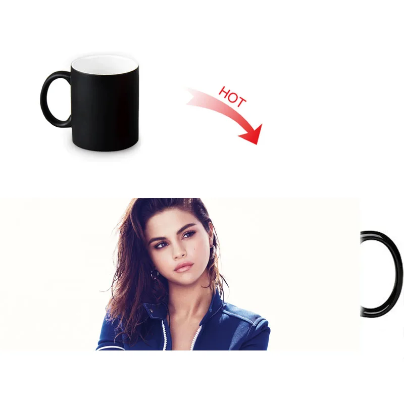 Керамическая кружка для морфинга Selena Gomez термочувствительные кружки изменения