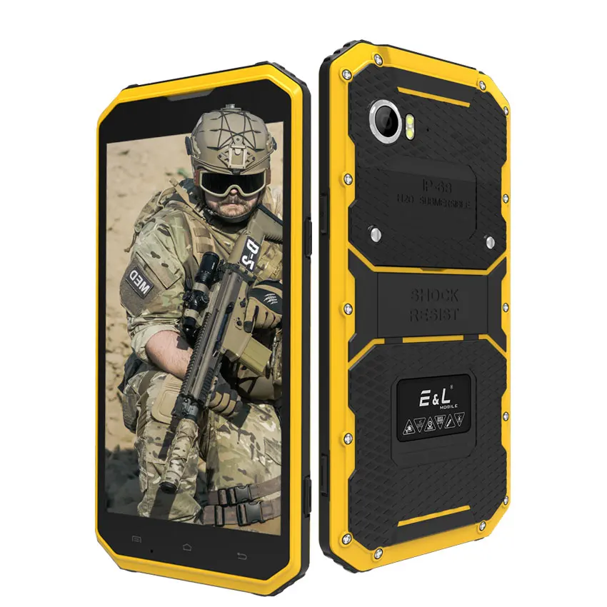 E& L W9 IP68 водонепроницаемый мобильный телефон 7,0 дюймов Android 6,0 MTK6753 Восьмиядерный 2 ГБ+ 16 Гб 5.0MP+ 8.0MP 4000 мАч смартфон