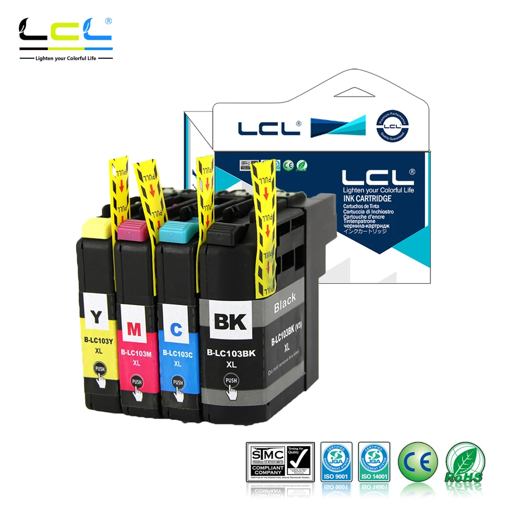 LCL LC101 LC101XL LC103 LC103XL (4-Pack) Ink Cartridge Compatible for Brother MFC-J4310DW/J4410DW/J4510DW /J4610DW/J4710DW | Компьютеры и