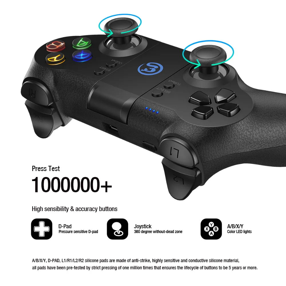 Геймпад Gamesir T1, контроллер Bluetooth, 2,4 ГГц, проводной джойстик, 3 микросхемы MCU, подсветка для телефона Android, для SONY Playstation 3