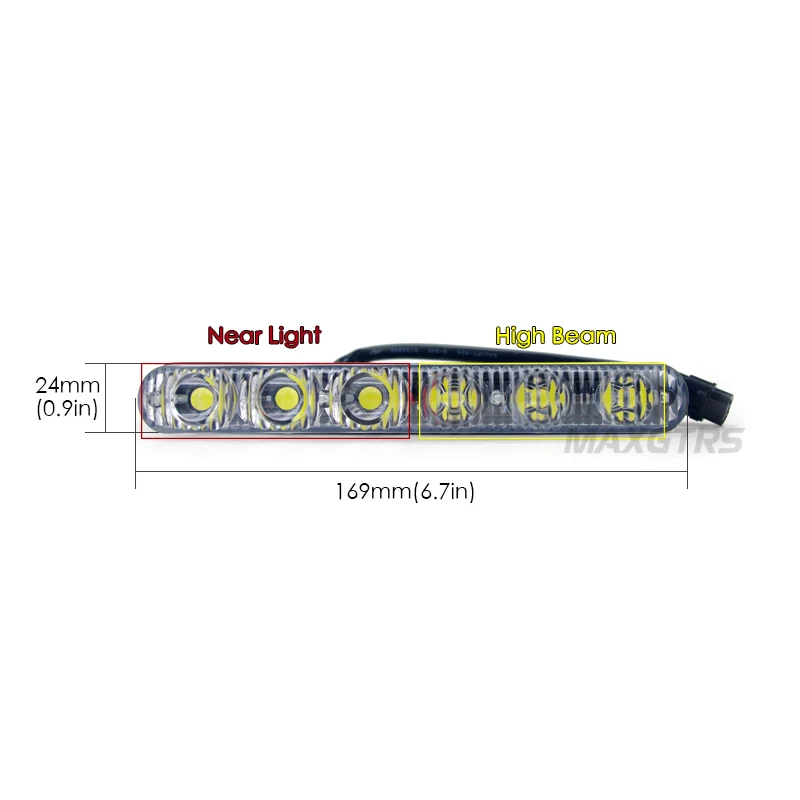 2x дневные ходовые огни высокой Мощность 2X6 Led 18 Вт светодиодные автобильные