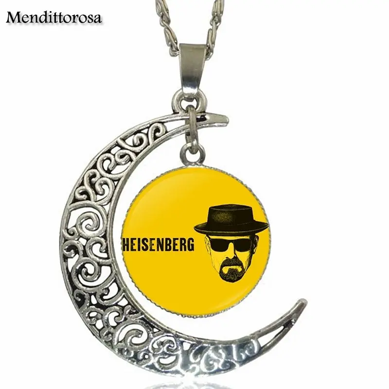 Ожерелье во все тяжкие с посеребренным стеклом кабошон чокер в форме полумесяца