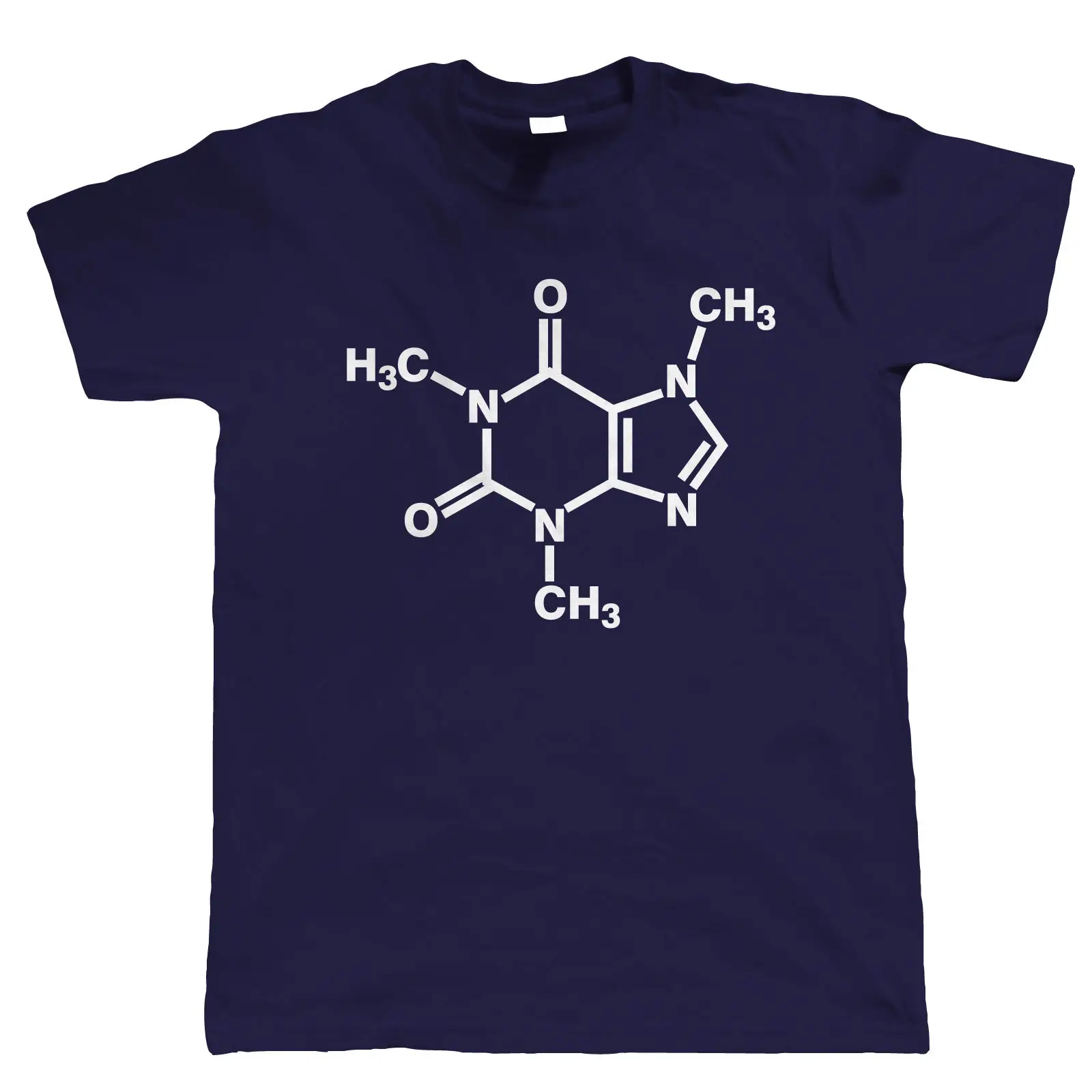 Caffeine Molecular Мужская забавная футболка для видеоигр Новые футболки Забавные топы