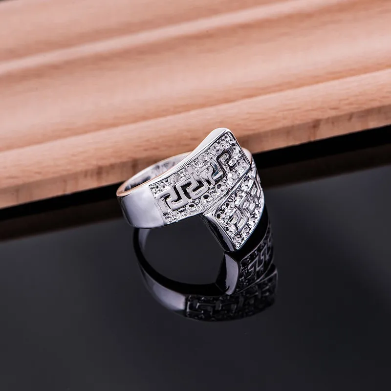 Оптовая продажа посеребренное кольцо 925 модное ювелирное серебряное ROZDMPYG|ring spacer