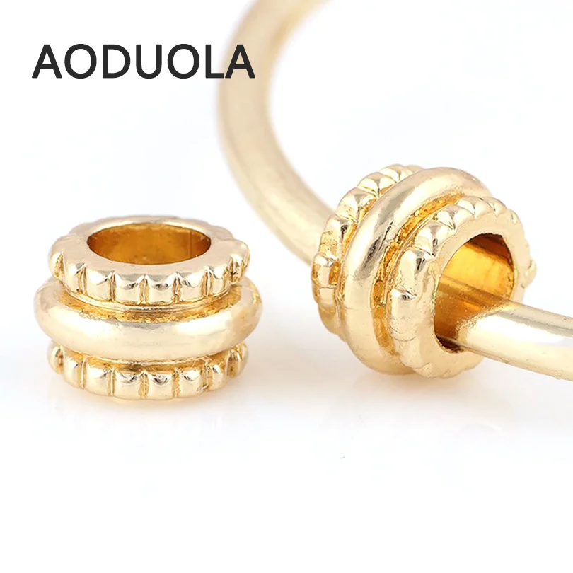 10 шт./партия золотистые бусины с большим отверстием разделительные для рукоделия