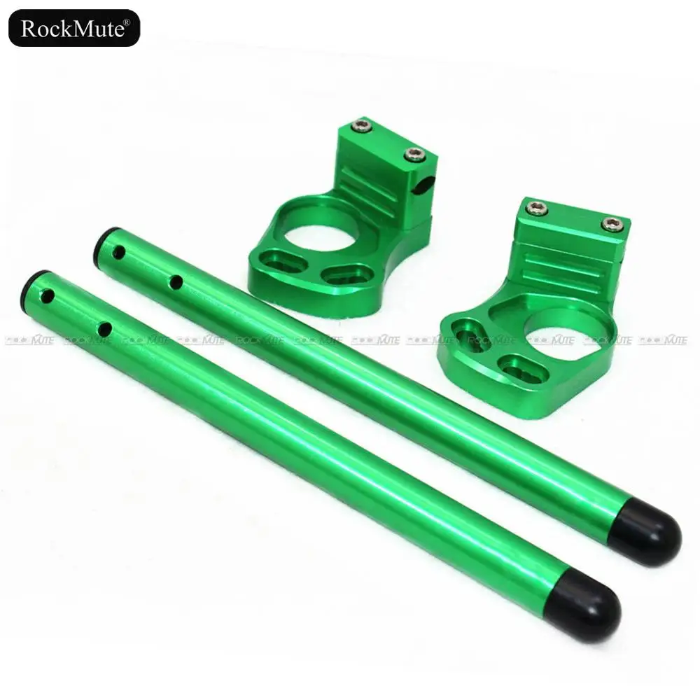 Green Передняя Вилка Трубки Клип Ons руль для Kawasaki EX300/Ninja 300 2013-, EX250/Ninja 250R 2008-2012 сплит ручки и стояк - Цвет: Green