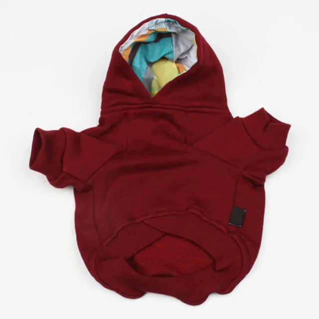 Красные хлопковые флисовые толстовки для собак животных птиц костюм в стиле