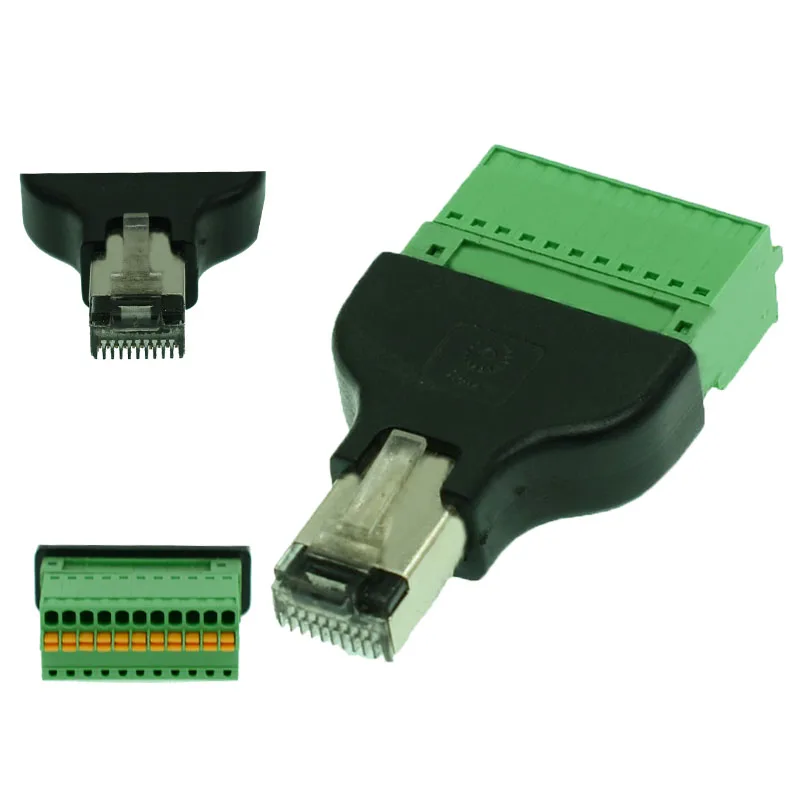 RJ50 разъем RJ50 к пружинному адаптеру RJ50 штекер к 11 контактный разъем RJ50 сплиттер для CCTV DVR