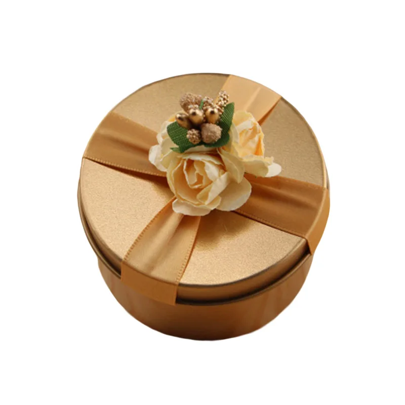 round Shape Модная Подарочная коробка для чайных баллонов, большое креативное сердце, круглая квадратная форма, Свадебная подарочная коробка, жестяная пленка для детского душа - Цвет: round Shape