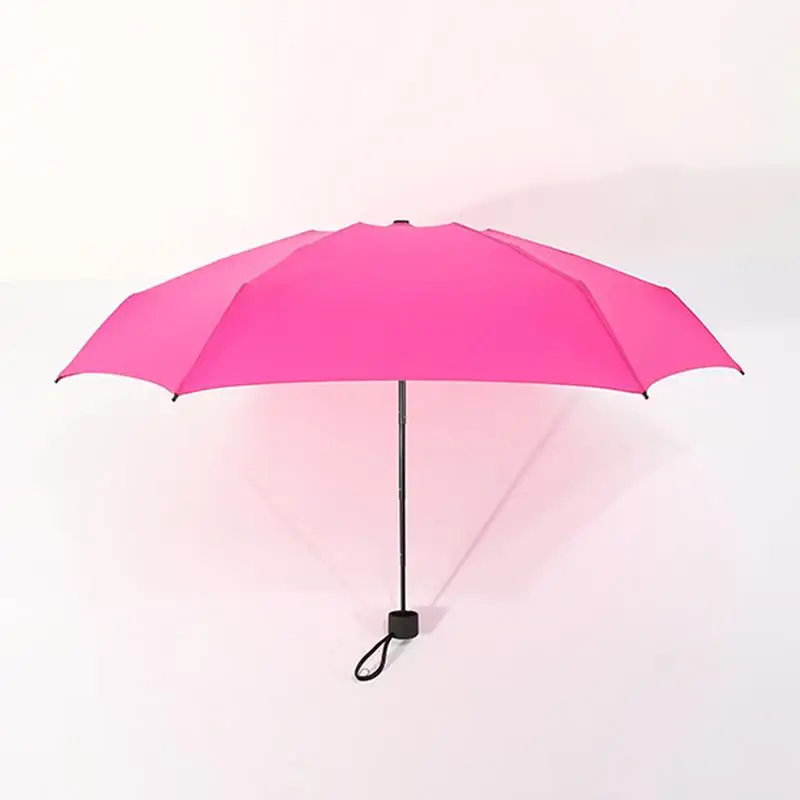 Hot Pink noblack Дропшиппинг 180 г мини свежий солнцезащитный 5 складной зонт для дождя и солнца инновационный ультралегкий Зонт складывающийся в карман 18 видов стилей - Цвет: Hot Pink noblack