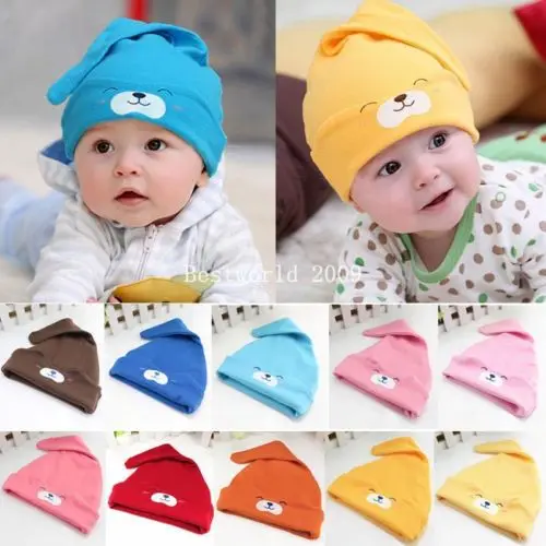 2017 Newborn Baby Infant Toddler Cute Bear Animal Hat Cotton Knotted Beanie Prop Cap | Детская одежда и обувь