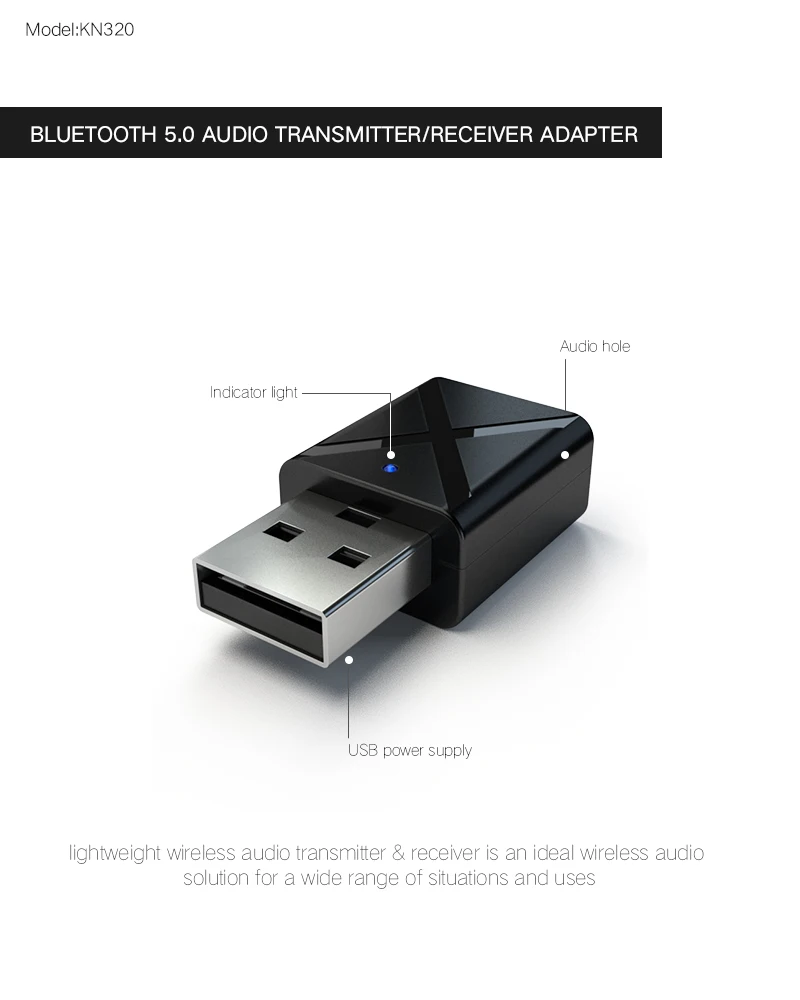 Bluetooth 5 0 приемник передатчика 3 мм беспроводной аудио музыкальный стерео адаптер