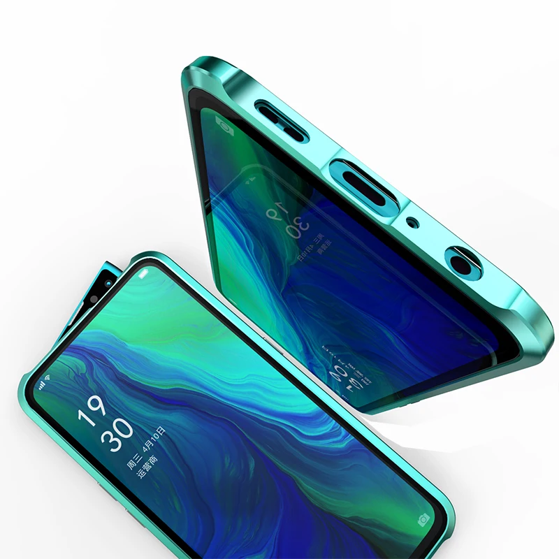 Роскошные Металлические чехлы для телефонов Oppo Reno металлический бампер с