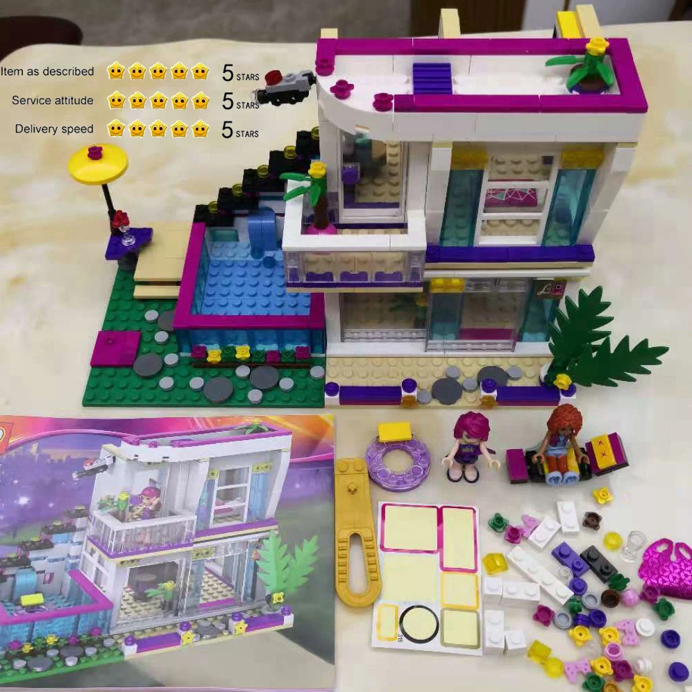Поп-звезда Livi's House Строительный Блок Совместимые друзья для девочек DIY фигурки кирпичи развивающие игрушки для детей