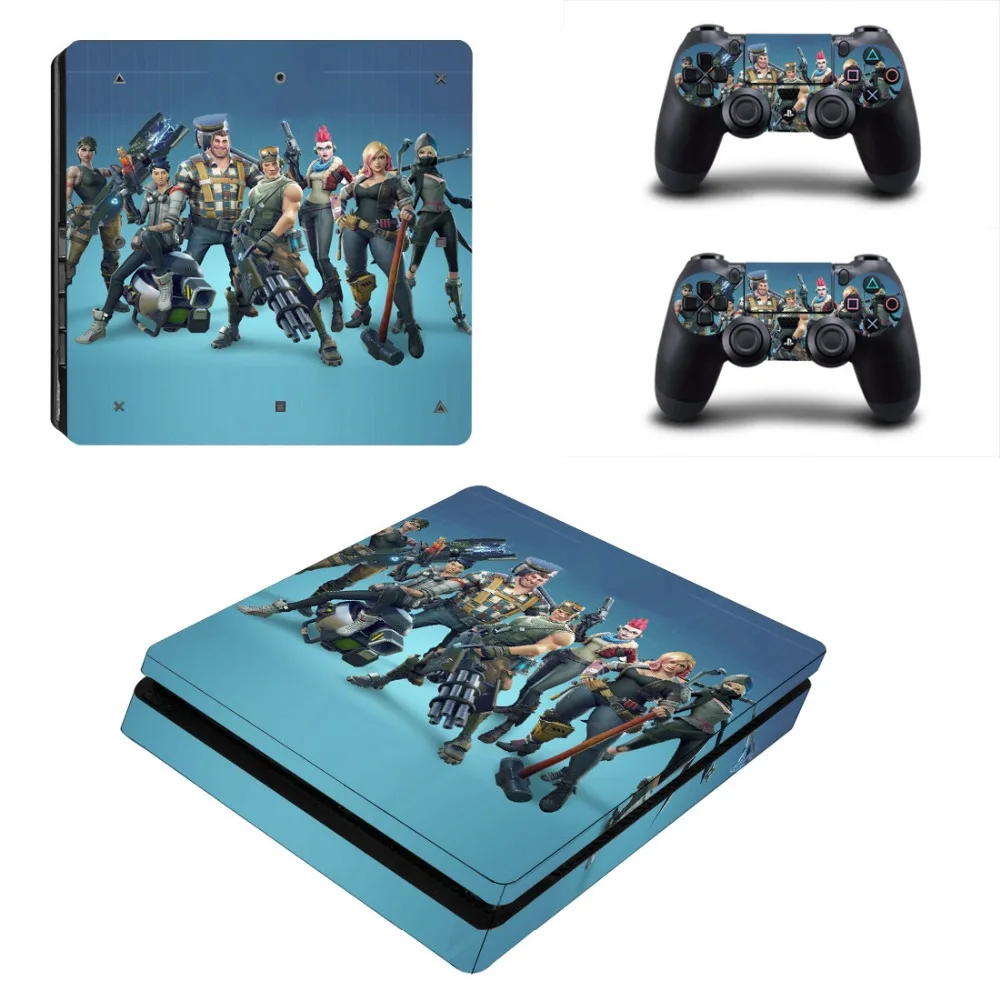 НОВАЯ тонкая наклейка для PS4, предназначенная для игровой консоли 4 Slim и 2 контроллера, Виниловая наклейка