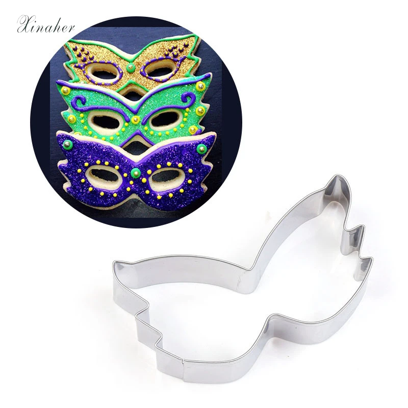 

XINAHER party mask Shaped Stainless Steel Cookie Cutter Biscuit Mold Fondant Cutter Cake Decorating Tools