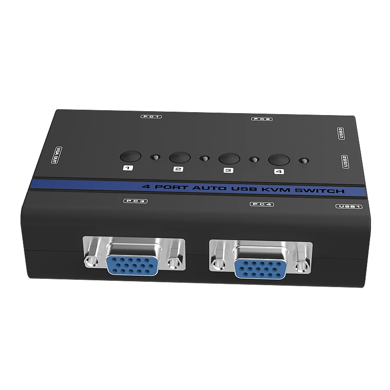 MT-Lamoda 4 Порты и разъёмы Авто VGA USB KVM SWITCH клавиш с оригинальным кабелем Поддержка