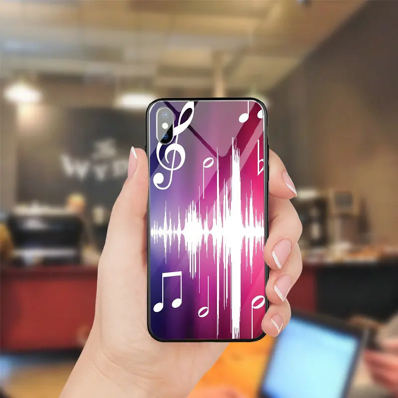 Hot гитарной музыки Примечание искусства закаленное Стекло Мобильные аксессуары