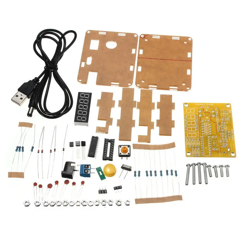 DIY индикаторное 1Hz 50 МГц с украшением в виде кристаллов счетчик Корпус комплект