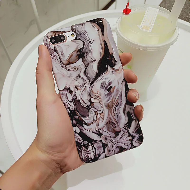 Мраморные чехлы для телефонов Samsung Galaxy S8 S9 Plus глянцевый мягкий силиконовый чехол