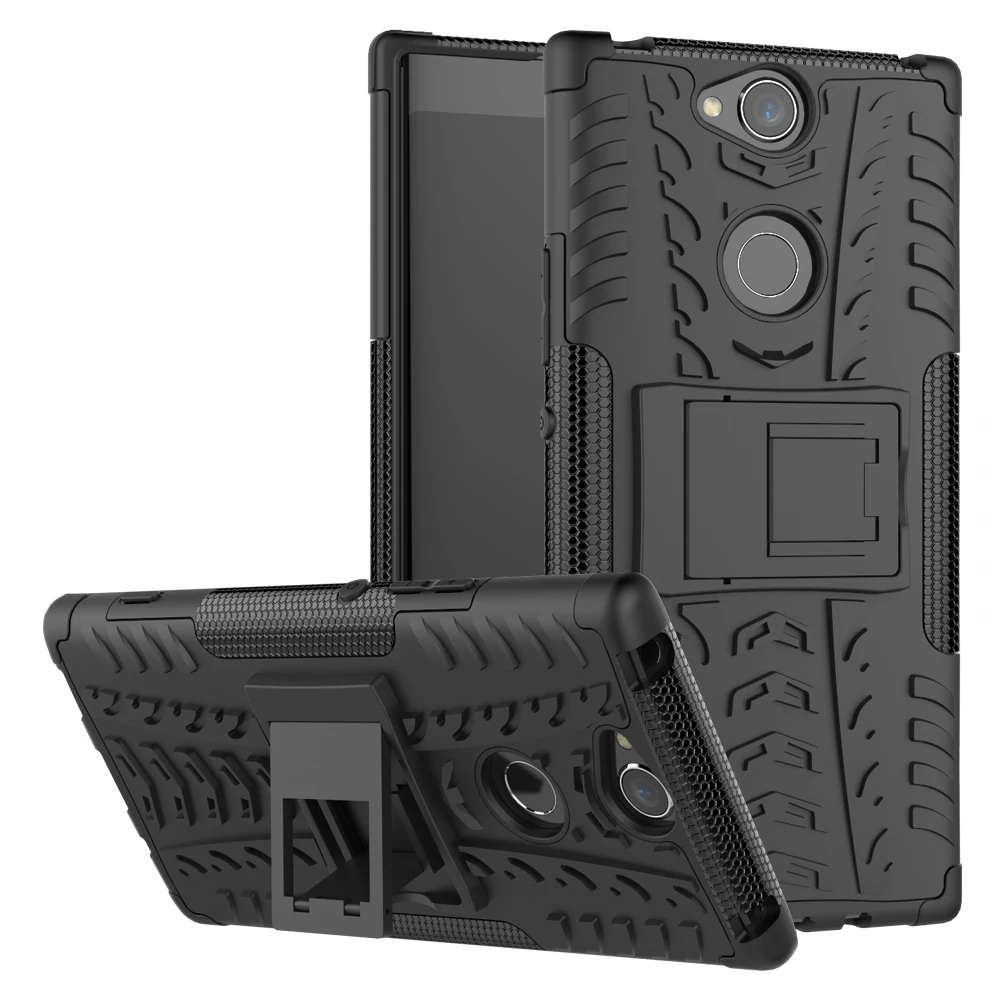 For Sony Xperia XA2 Plus Case Hybrid TPU + PC Armor Hard Silicone with Stand Cover Dual Phone Bag | Мобильные телефоны и