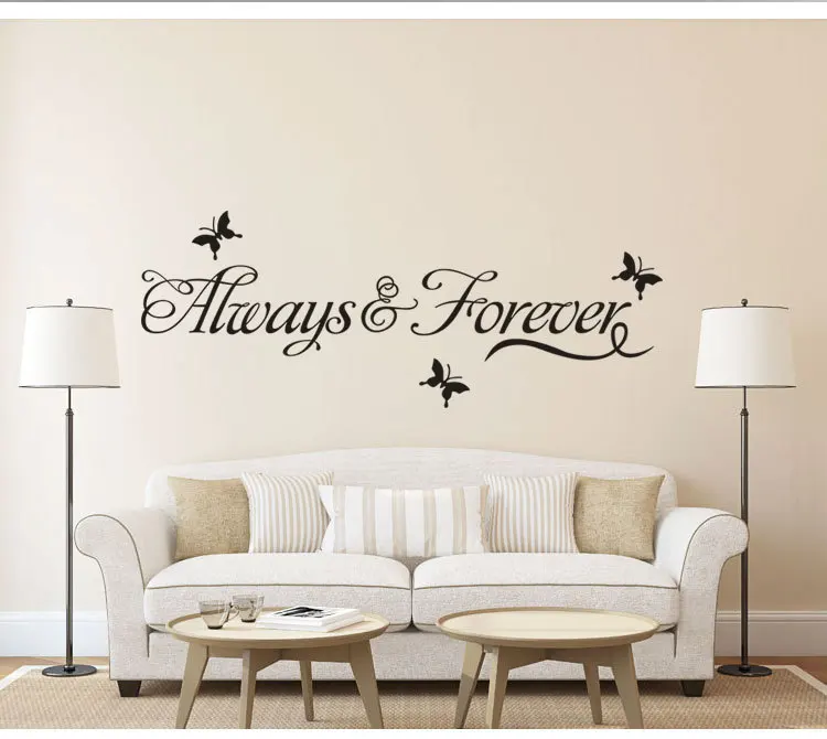 Виниловые наклейки на стены always and forever домашний декор сделай сам съемные