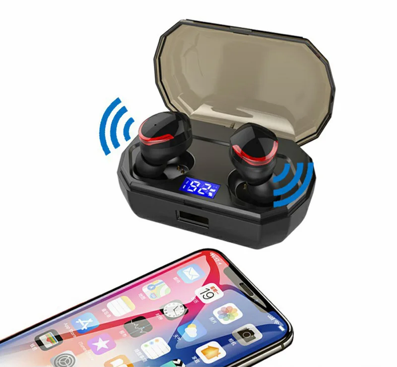 TWS Bluetooth 5 0 наушники вкладыши IPX7 водонепроницаемый Встроенный микрофон