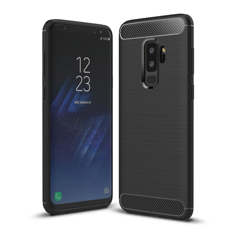 Для Samsung Galaxy S7 Edge S8 S9 Plus чехлы из углеродного волокна для телефонов J3 J4 J6 J7 2018 чехол