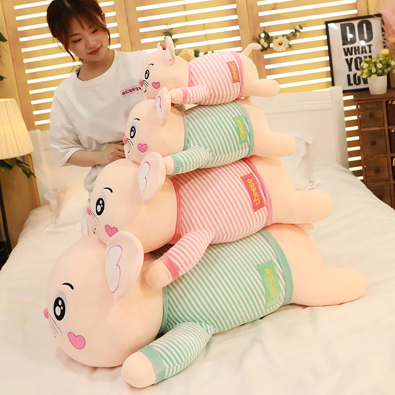 

Lovely Crouching Rat Dummy Plush Doll Soft Doll Long Pillow, Pillow, Mouse Gift