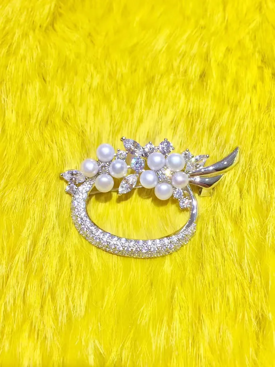 Natural And Real Pearl brooch Free shipping real 925 sterling silver | Украшения и аксессуары