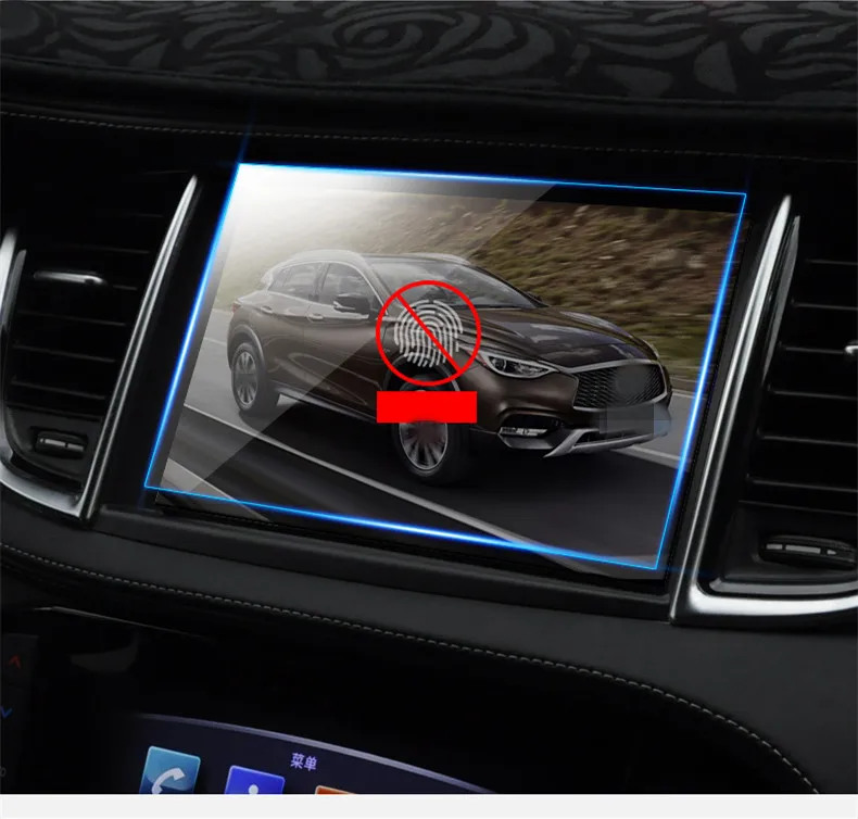 Car styling Navigation Tempered Glass Screen Protector Steel Portective Interior decoration For infiniti qx50