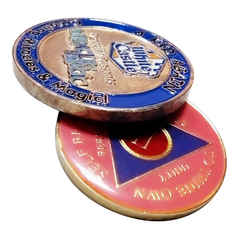 

Best selling double-sided coins high quality low price plating paint coins